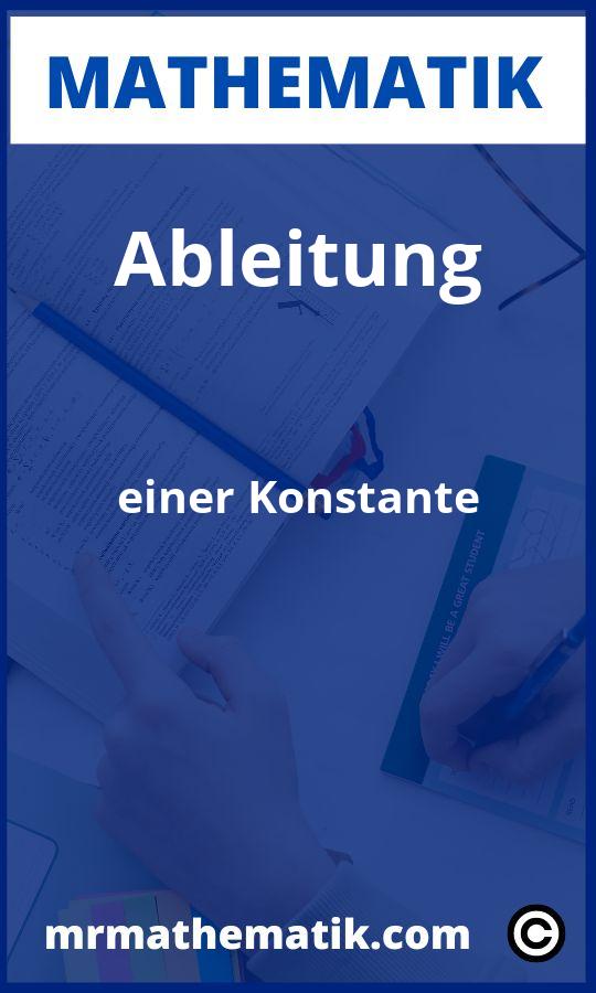 Ableitung einer Konstante Aufgaben PDF