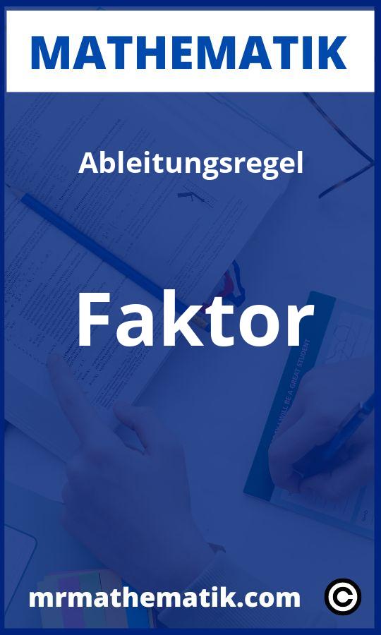 Ableitungsregel Faktor Aufgaben PDF