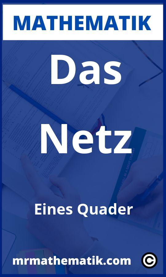 Das Netz eines Quader Aufgaben PDF