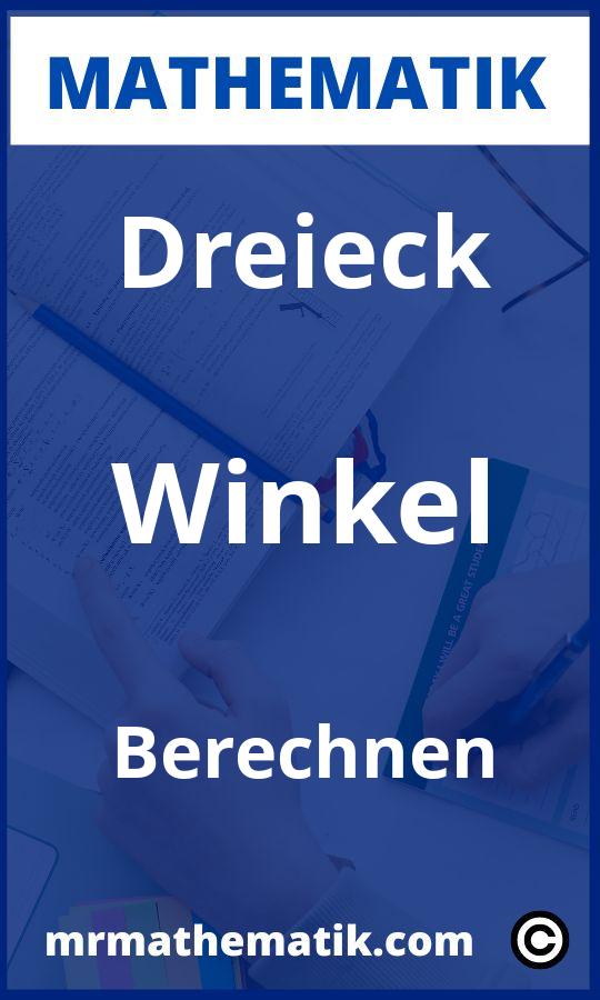 Dreieck Winkel berechnen Aufgaben PDF