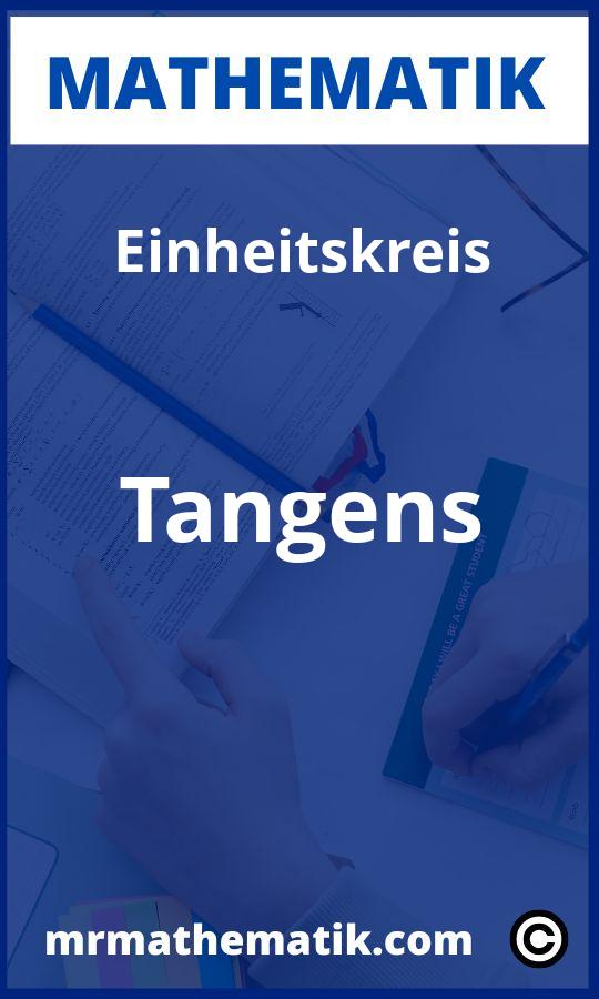 Einheitskreis Tangens Aufgaben PDF