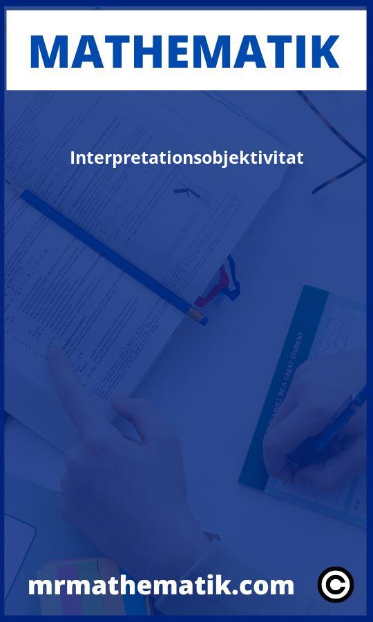 Interpretationsobjektivität Aufgaben PDF