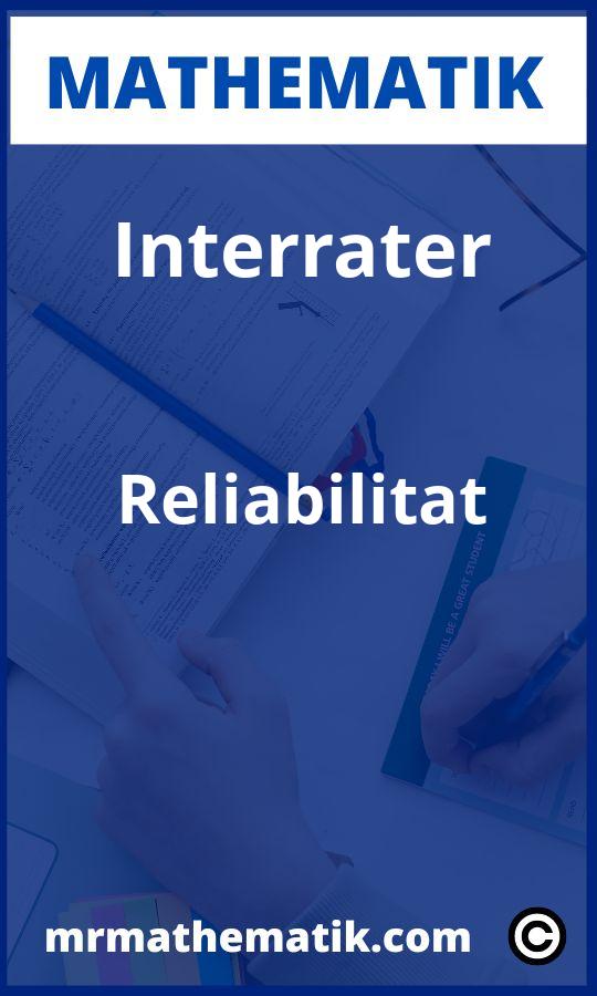 Interrater Reliabilität Aufgaben PDF