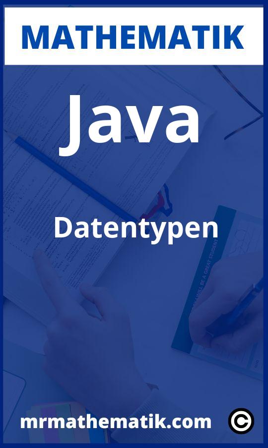 Java Datentypen Aufgaben PDF