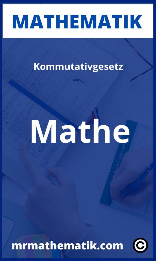 Kommutativgesetz Mathe Aufgaben PDF