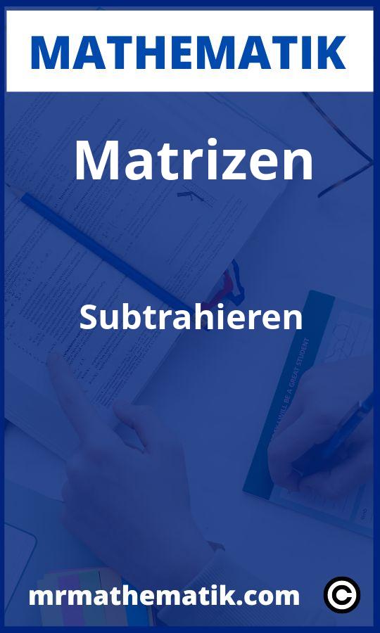Matrizen subtrahieren Aufgaben PDF
