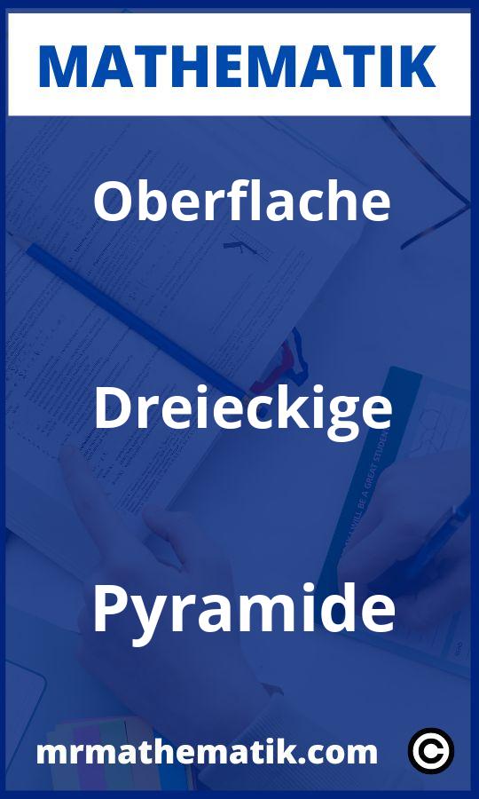 Oberfläche dreieckige Pyramide Aufgaben PDF