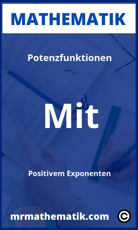 Potenzfunktionen mit positivem Exponenten Aufgaben PDF