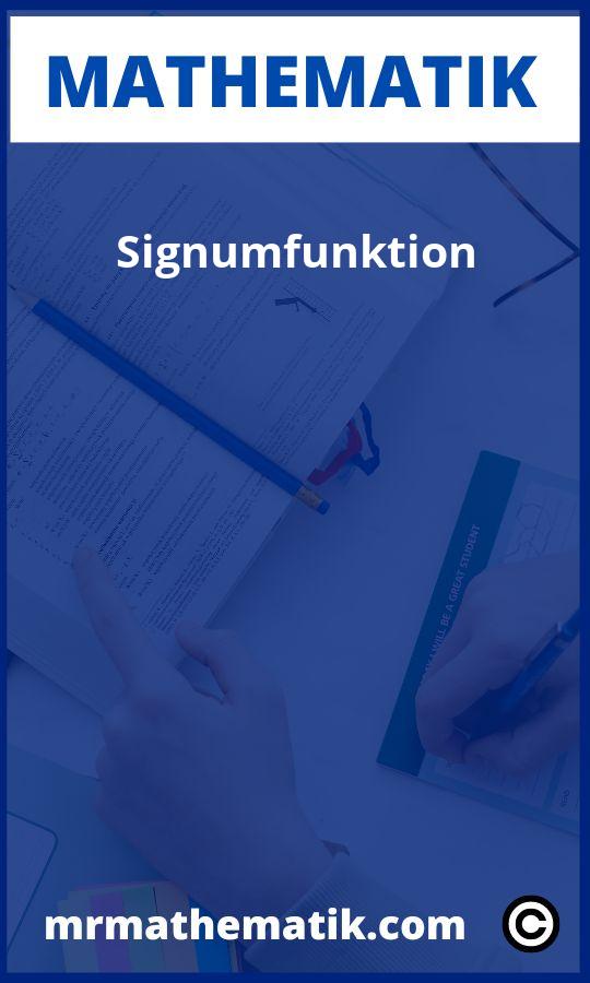 Signumfunktion Aufgaben PDF