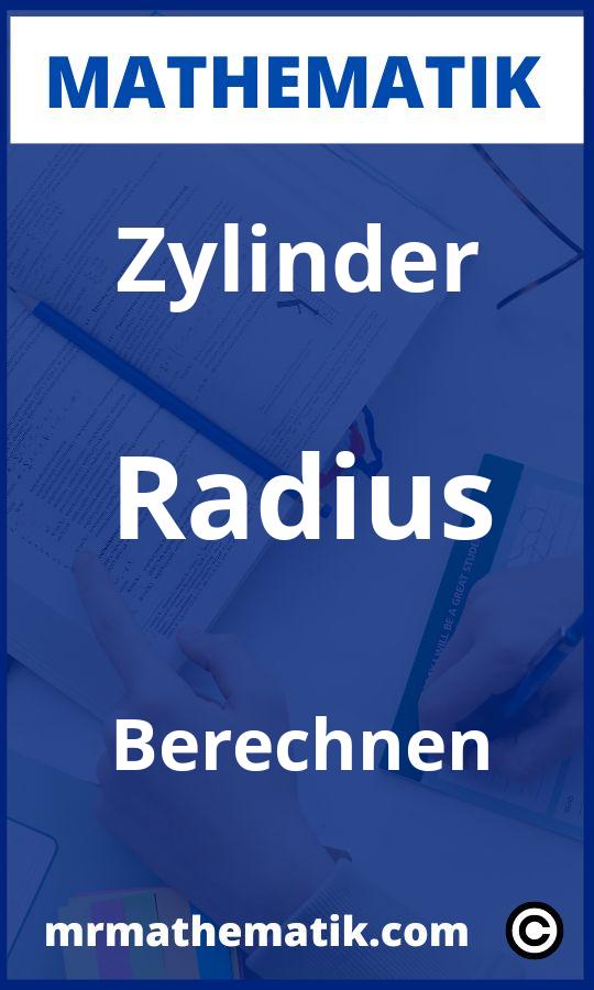Zylinder Radius berechnen Aufgaben PDF